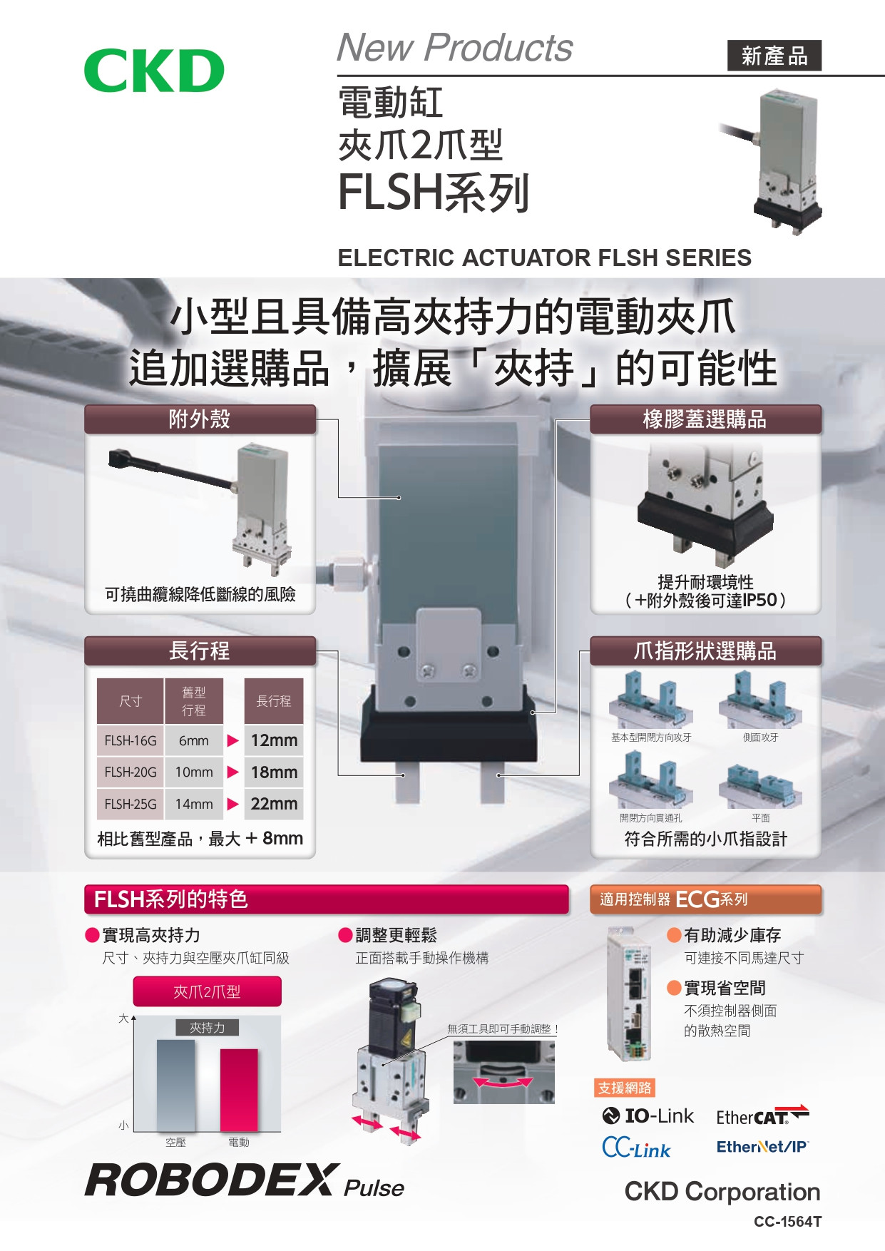 電動缸夾爪2爪型 FLSH